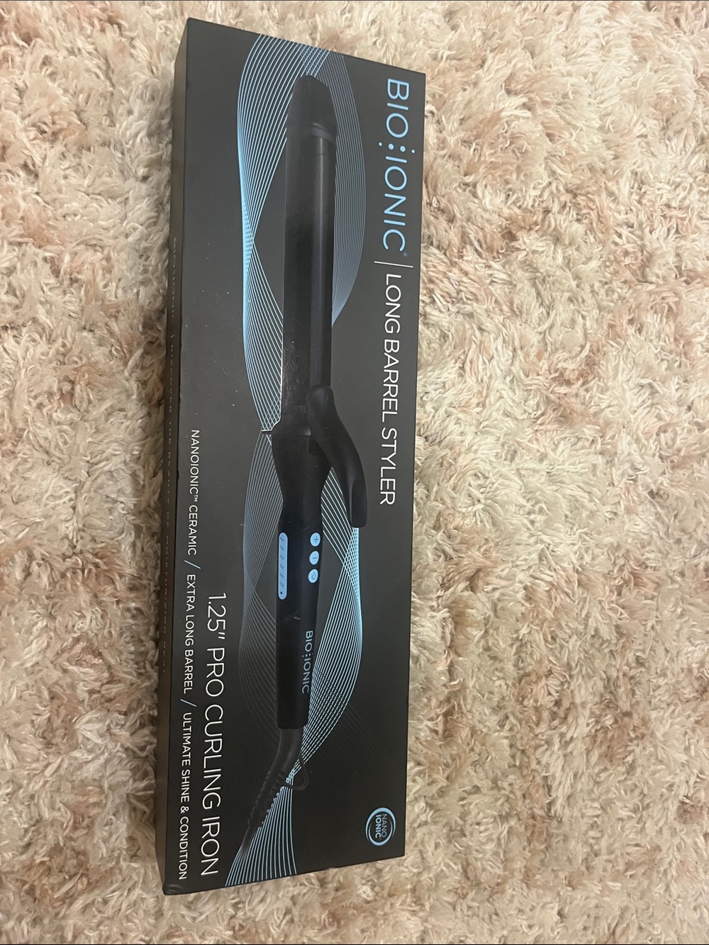 Bio Ionic 1.25" Pro Long Barrel Styler Curling Iron - Black